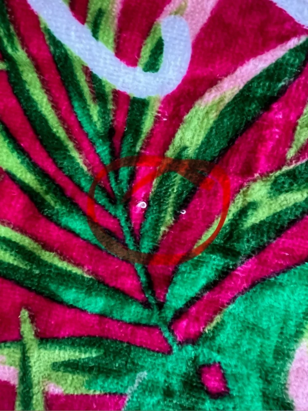 Juicy Couture Hot Fuchsia Tropical Foliage Beach Towel